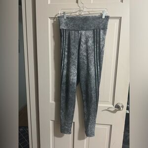 Adidas Aeroready Black Gradient 3 Stripes Womens Athletic Leggings Size Medium